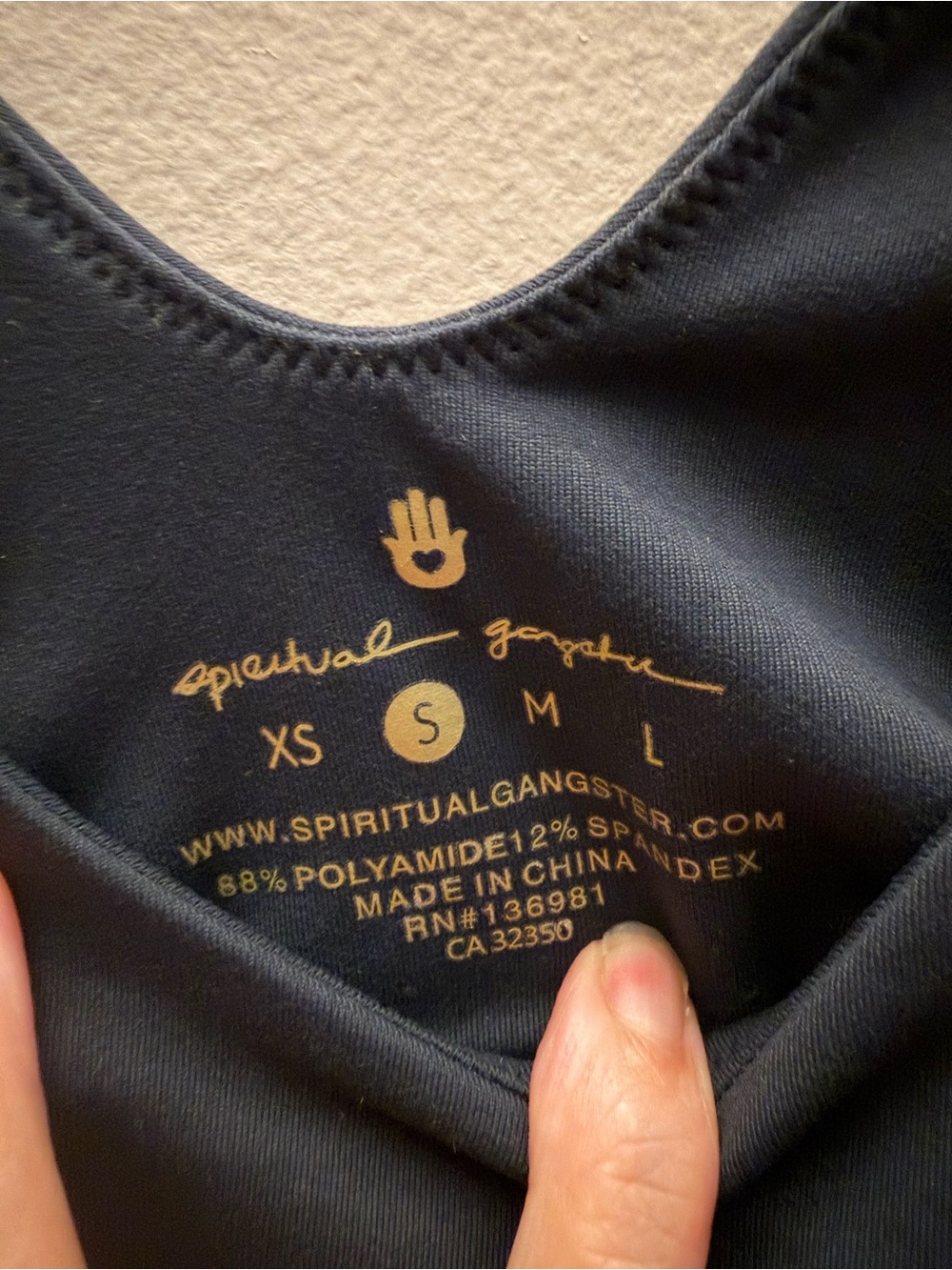 Spiritual Gangster Navy Blue Retro Stripe Sports Bra Yoga Top Small NWT - Picture 3 of 6